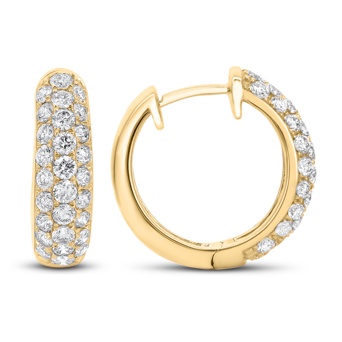Perri Pave Diamond Huggie Earrings