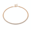 As if Adjustable Diamond Choker Necklace Rose Gold