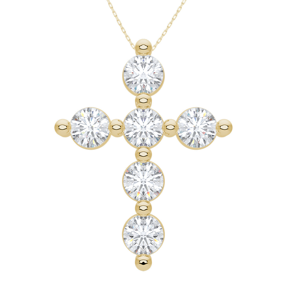 Mamas Charlie Cloud® Floating Diamond Cross Necklace 2.46