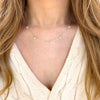 Butterfly Kisses Diamond Drop Necklace on model