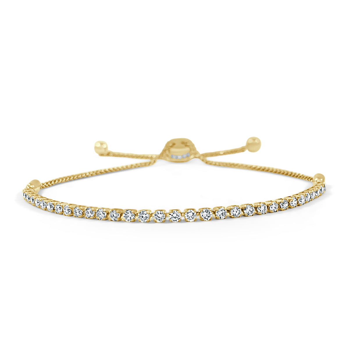 Evie Dainty Floating Diamonds Bolo Bracelet