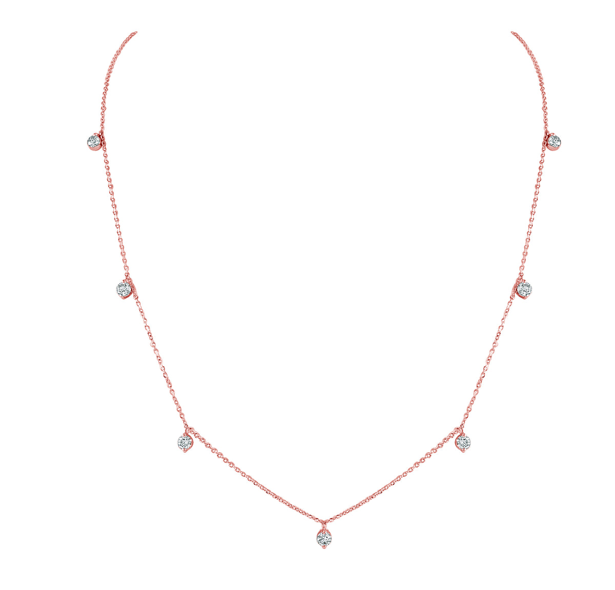 Nora Round Diamond Drop Necklace