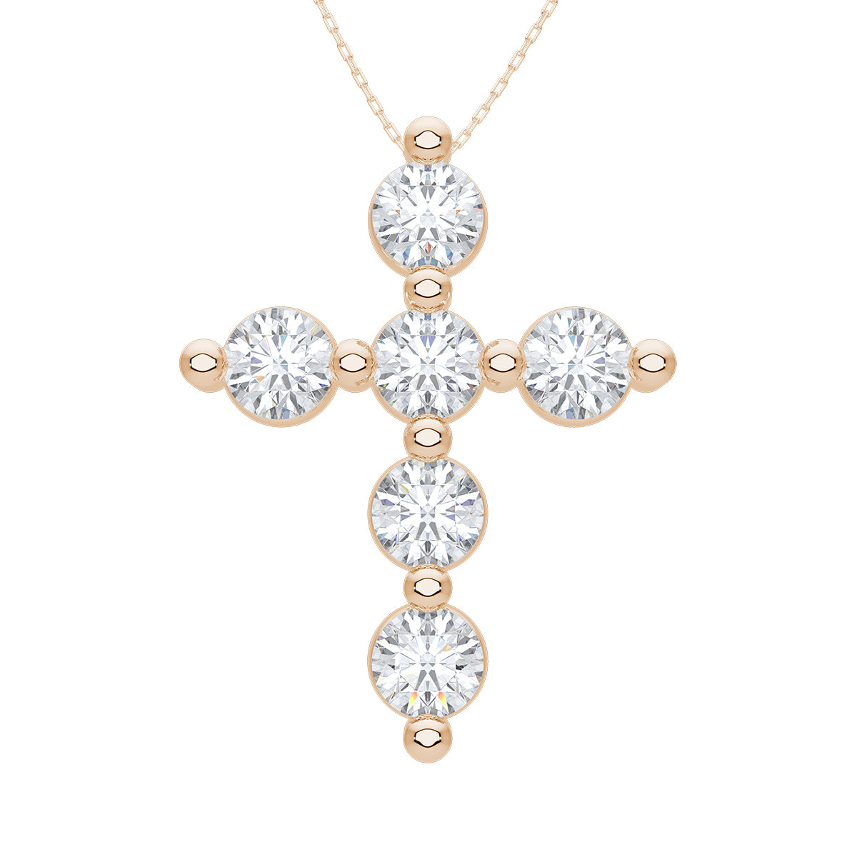 Charlie Cloud® Floating Diamond Cross Necklace ctw – RWFJ