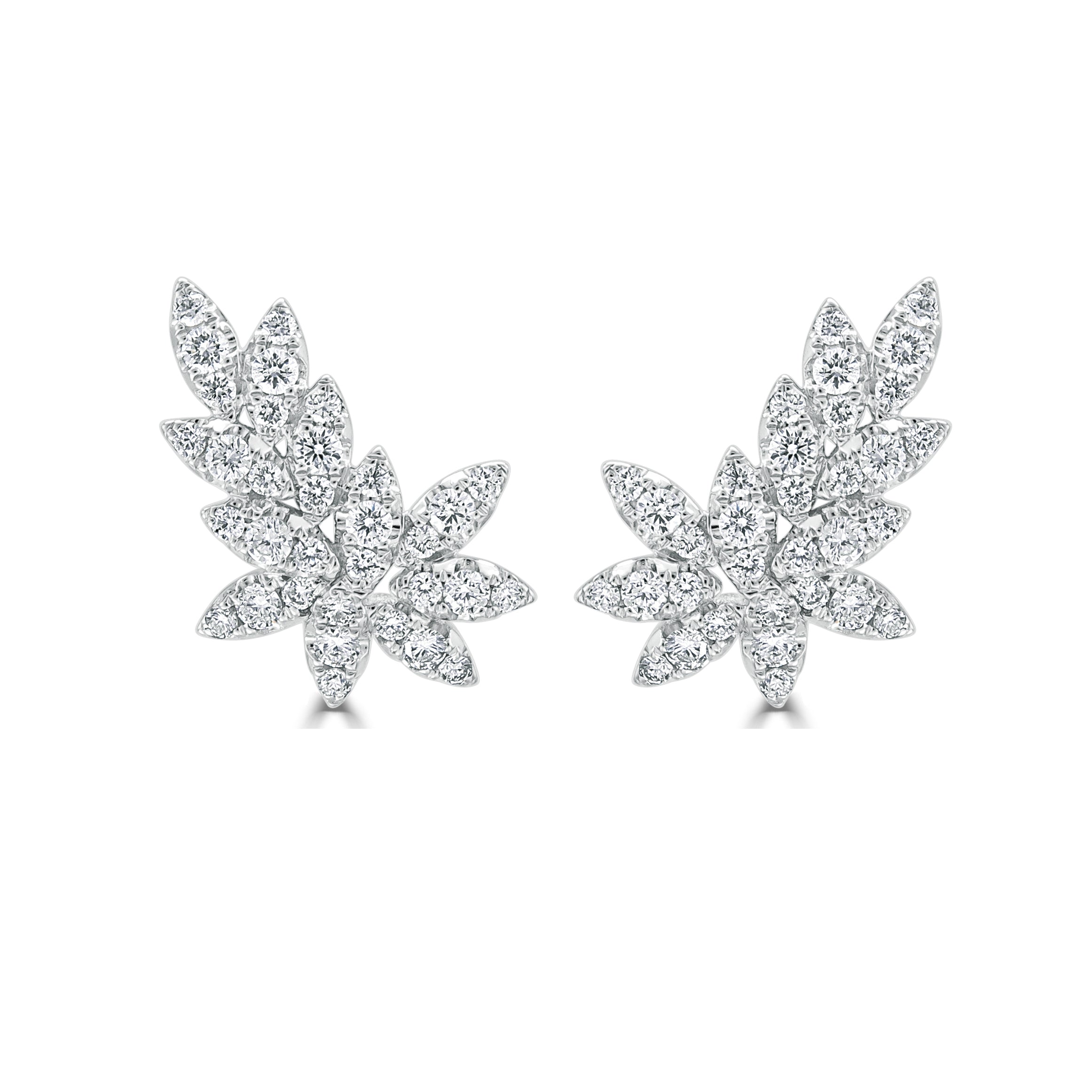 Pear-Shaped Diamond Earring Jackets in 10k White Gold