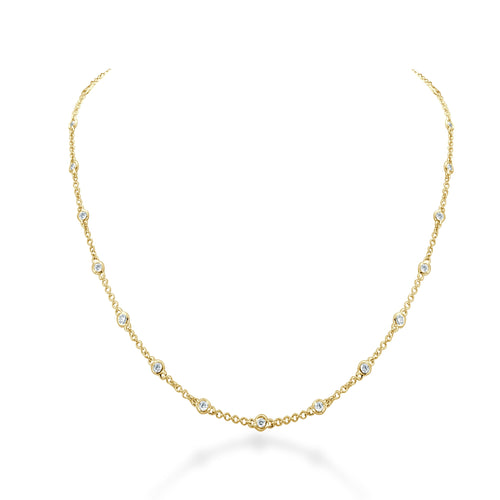 Brielle Diamonds By The Yard Necklace 1.03 ctw