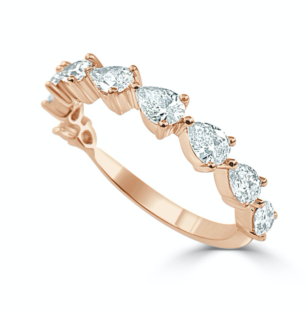 Everette Pear Shaped Diamond Band