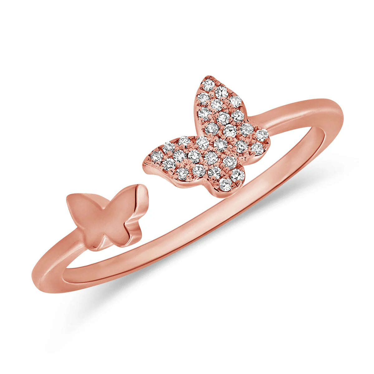 Flutter Pave Butterfly Diamond Ring