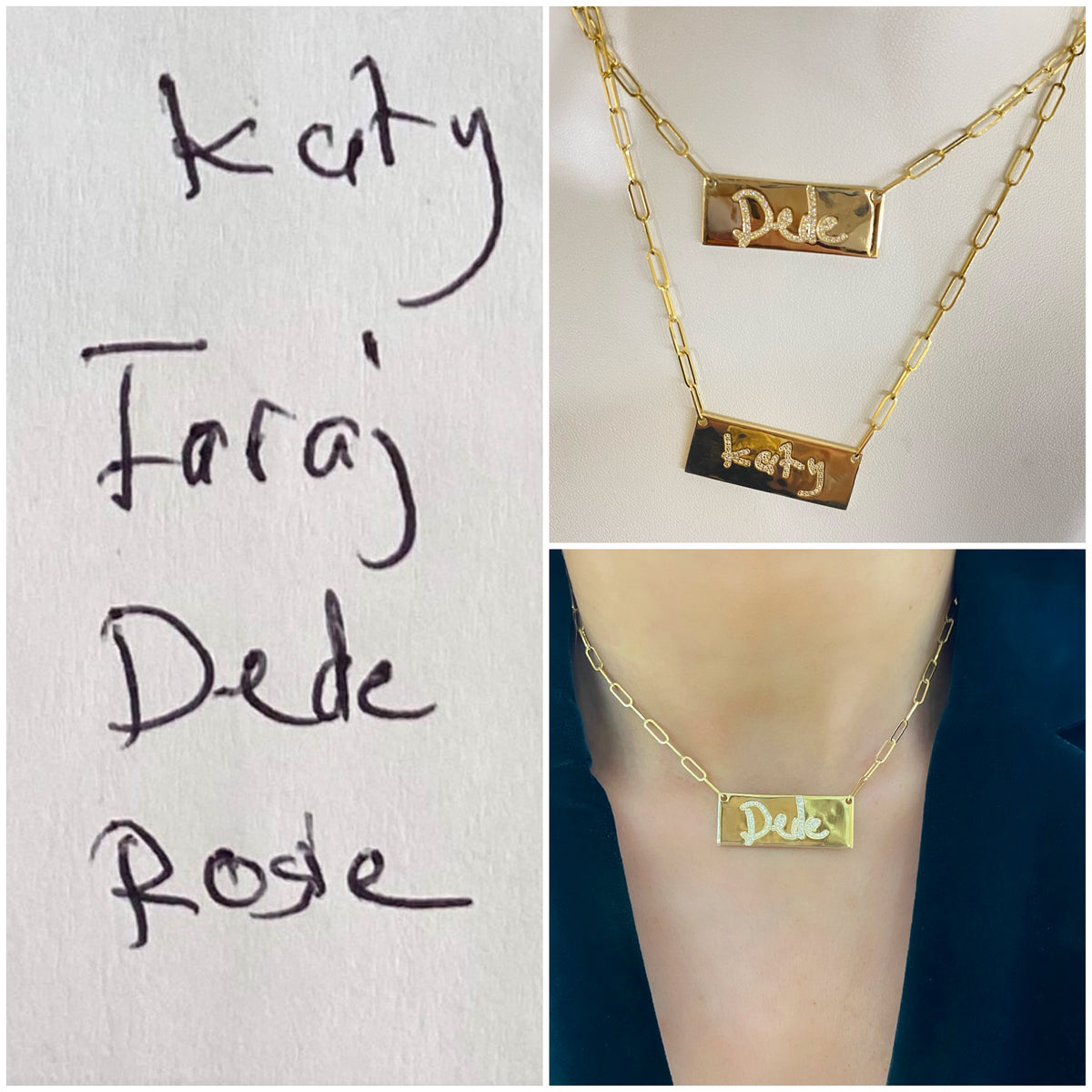 Custom Handwritten Diamond Name Necklace – RW Fine Jewelry