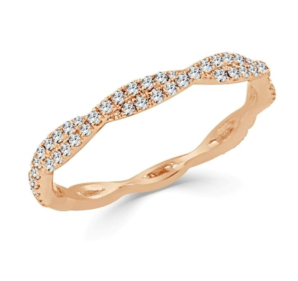 Iris Subtle Twist Diamond Band