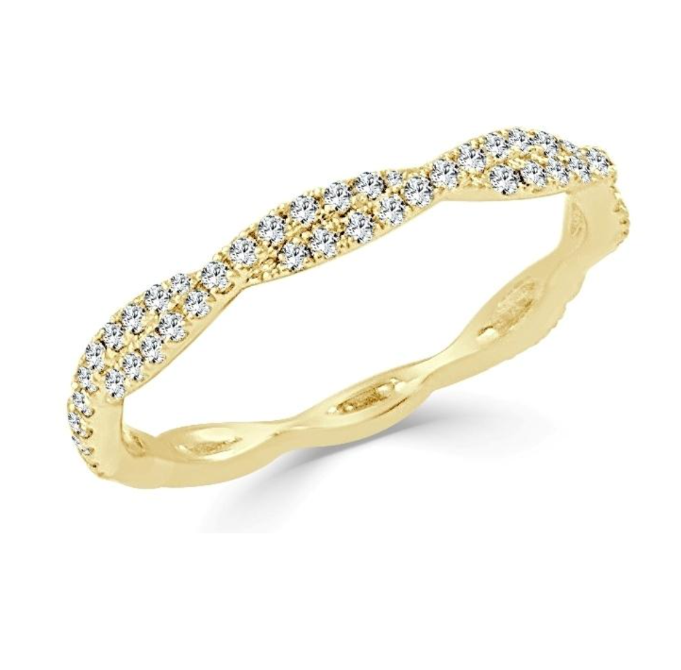 Iris Subtle Twist Diamond Band