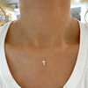 Little Grace Dainty Diamond Cross Necklace YG