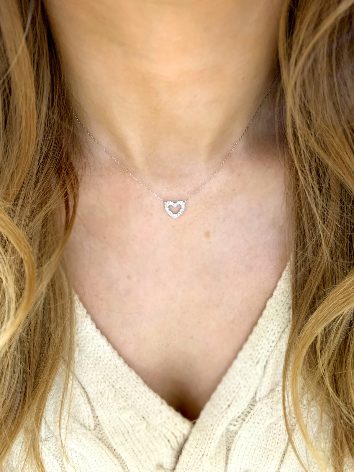 Love Struck Diamond Heart Necklace
