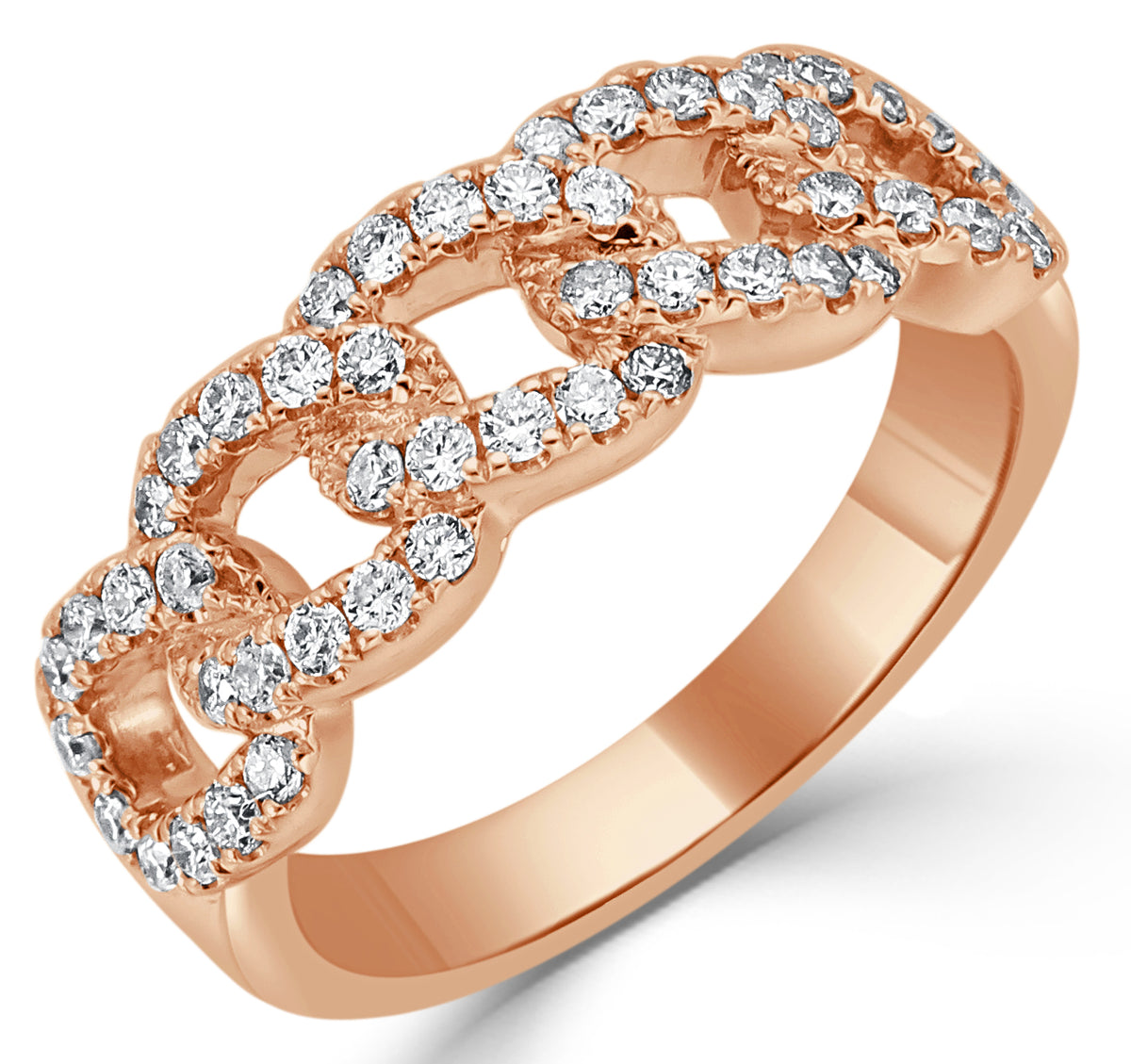 Chelsi Diamond Link Ring Rose Gold