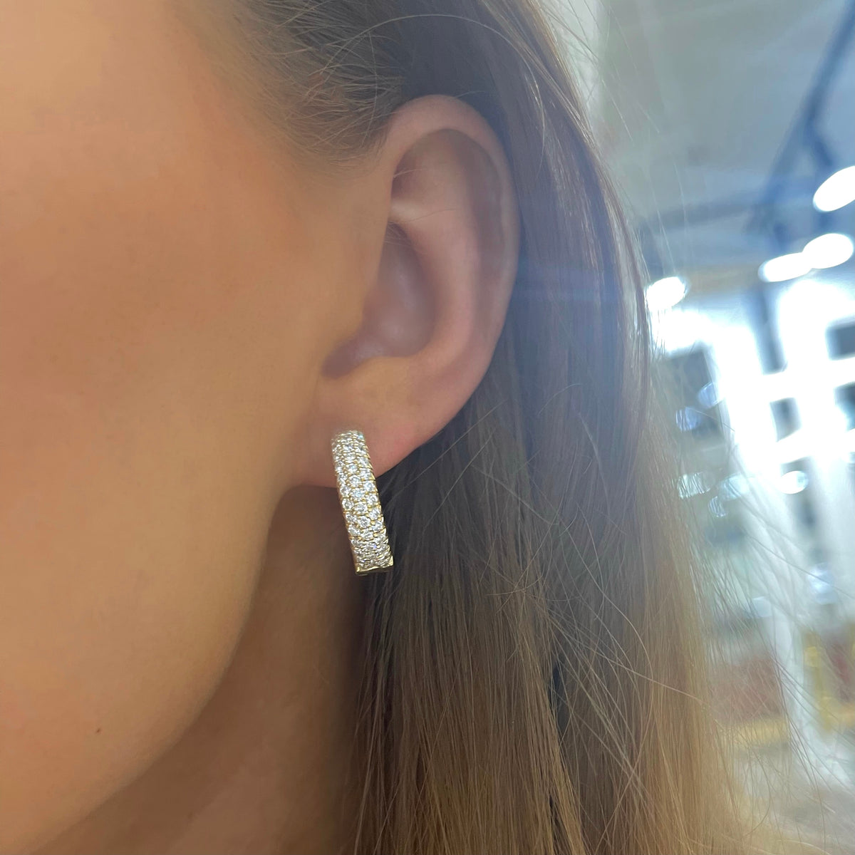 Naomi Pave Diamond Hoop Earrings 2.34 ctw