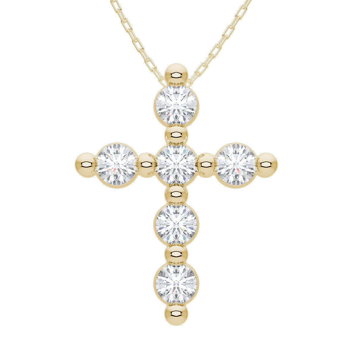 Posie Charlie Cloud® Floating Diamond Cross Necklace 0.21 ctw