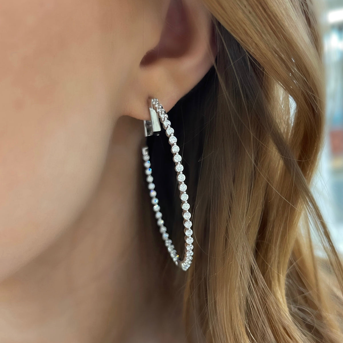 Posie Charlie Cloud® Diamond Hoop Earrings 2.87 ctw