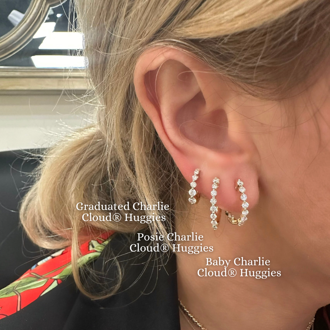 Posie Charlie Cloud® Diamond Huggie Earrings 0.48 ctw