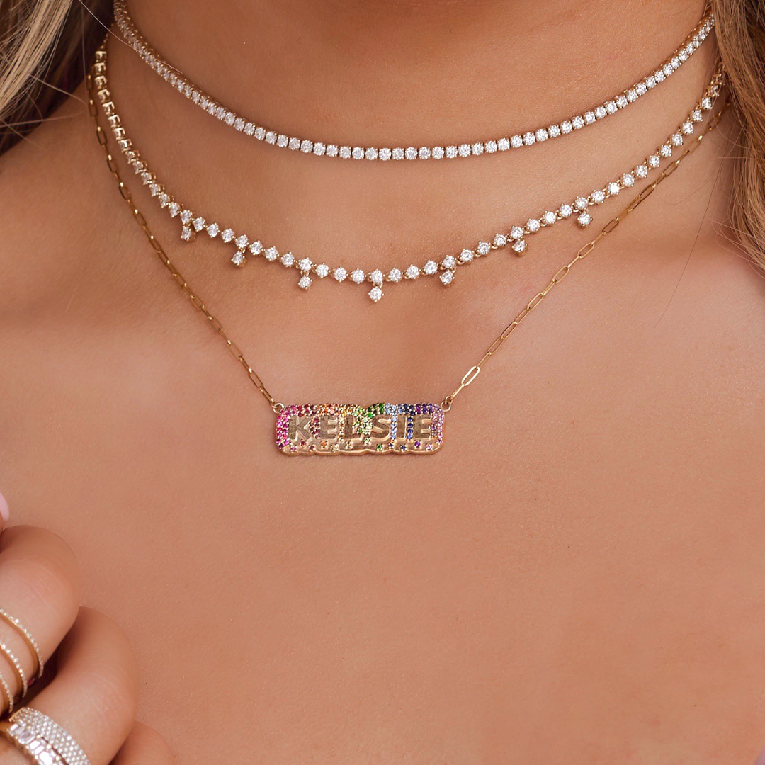 Classic 18K Gold Diamond Choker Necklace with interchangeable Color Stones  & Pearls - 1-BG-DN-SET05962 in 101.670 Grams