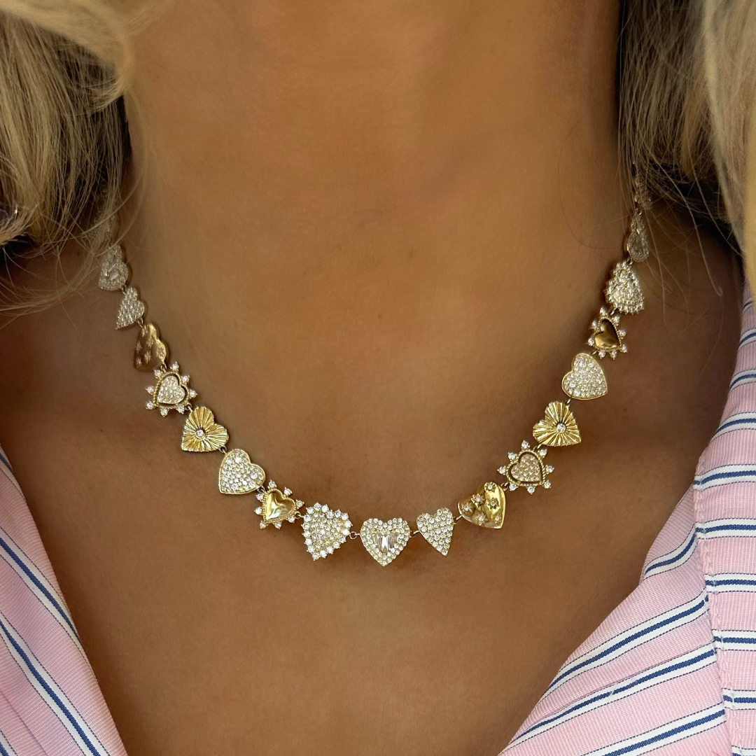 Soleil Diamond Heart Charm Necklace 5.15 ctw