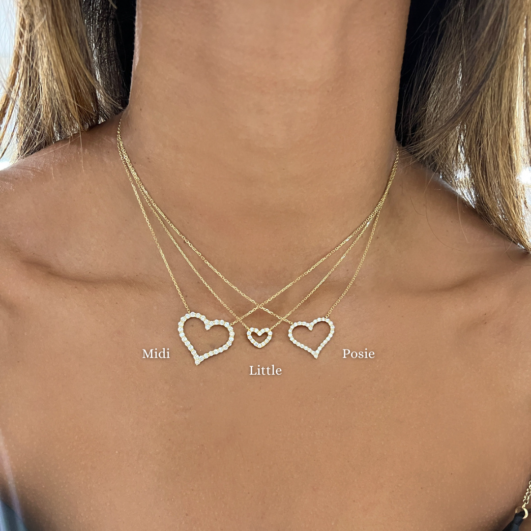 Georgie Diamond Heart Necklace