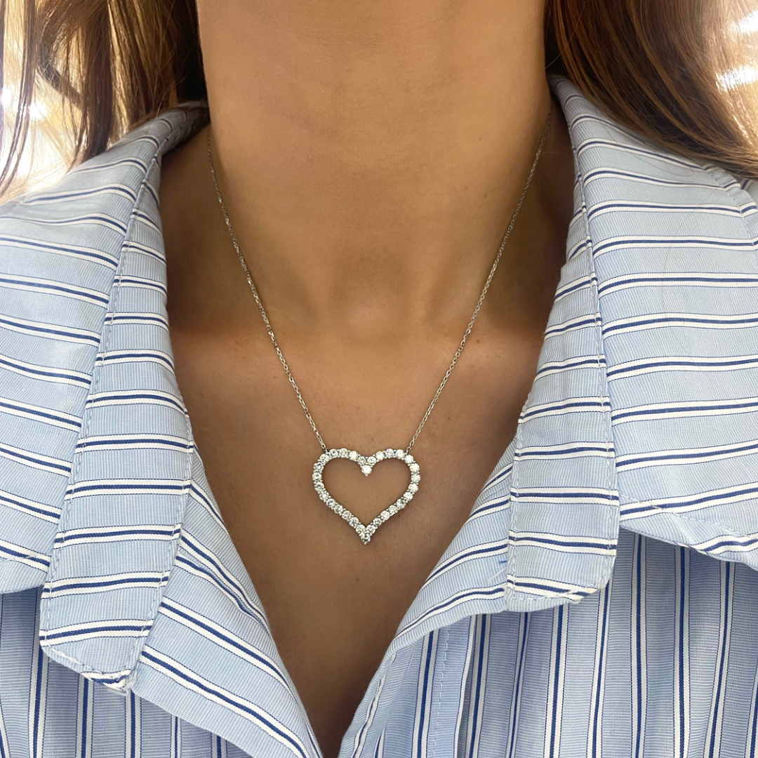 Mamas Georgie Diamond Heart Necklace 2.25 ctw