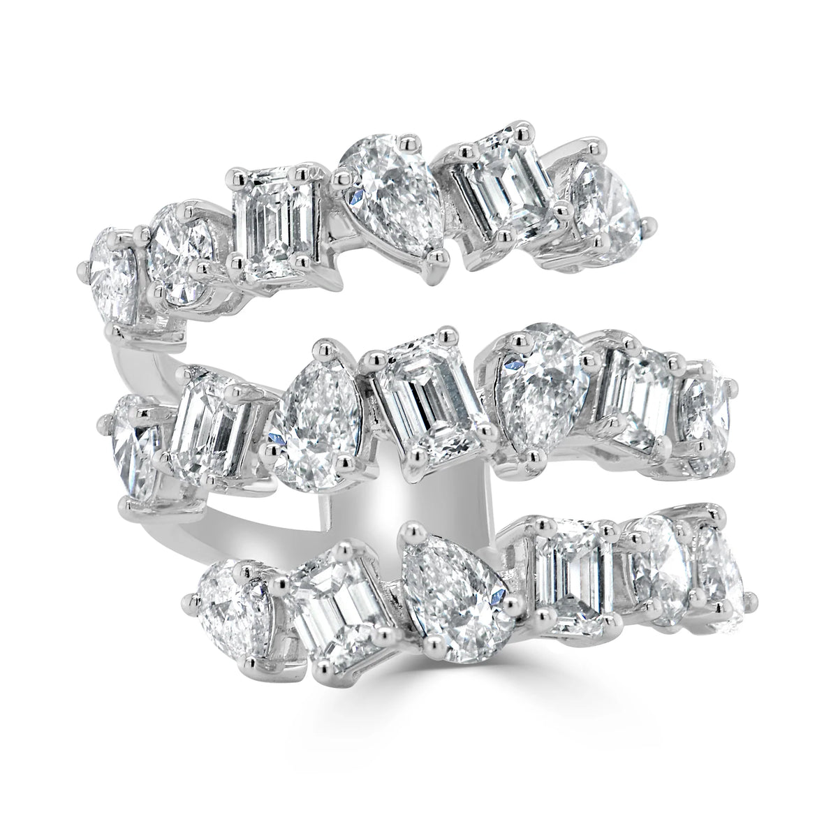 Kehlani Three Row Multi-Shape Diamond Band 3.59 ctw