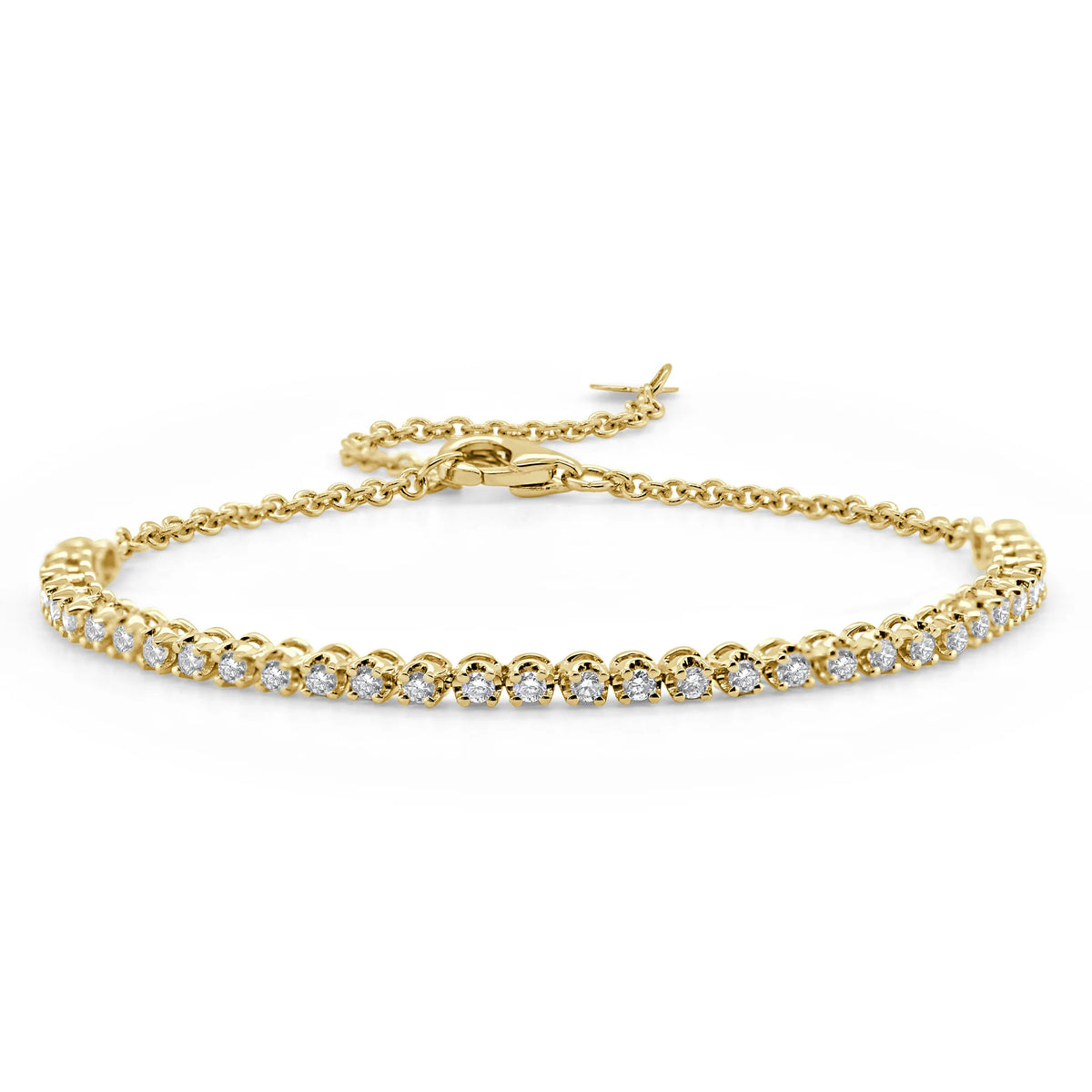 Reed Dainty Floating Halfway Diamond Chain Bracelet 0.54 ctw