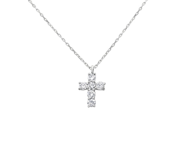 Little Grace Dainty Diamond Cross Necklace