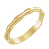 14k Yellow Gold Bamboo Stacking Ring