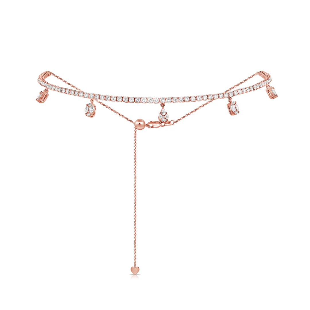 Primrose Dangle Diamond Adjustable Choker Necklace – RW Fine Jewelry