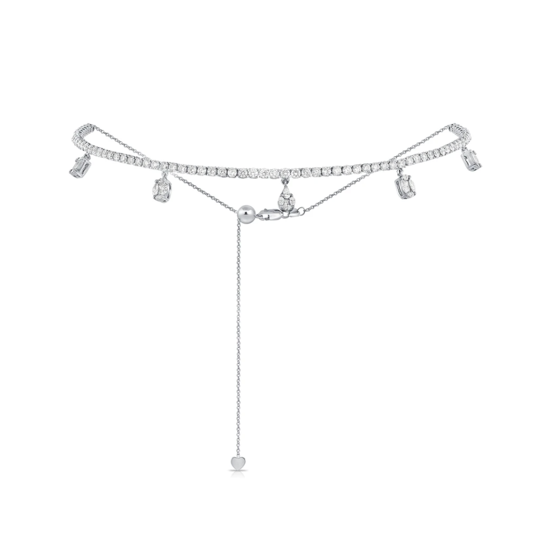 Primrose Dangle Diamond Adjustable Choker Necklace