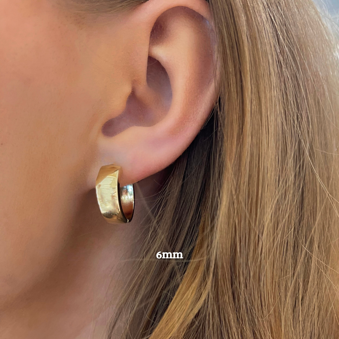 6mm white gold hoop earrings deals