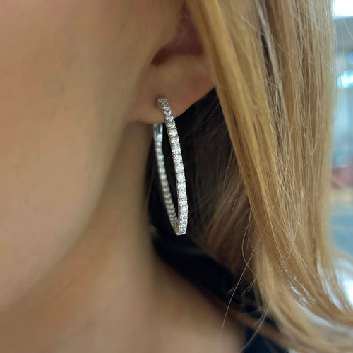 Vivienne Diamond Hoop Earrings