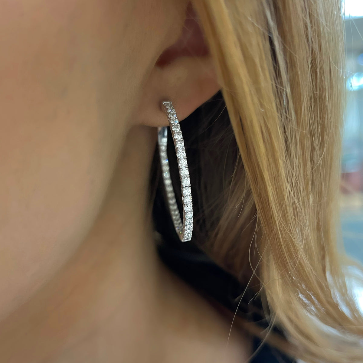 Vivienne Diamond Hoop Earrings
