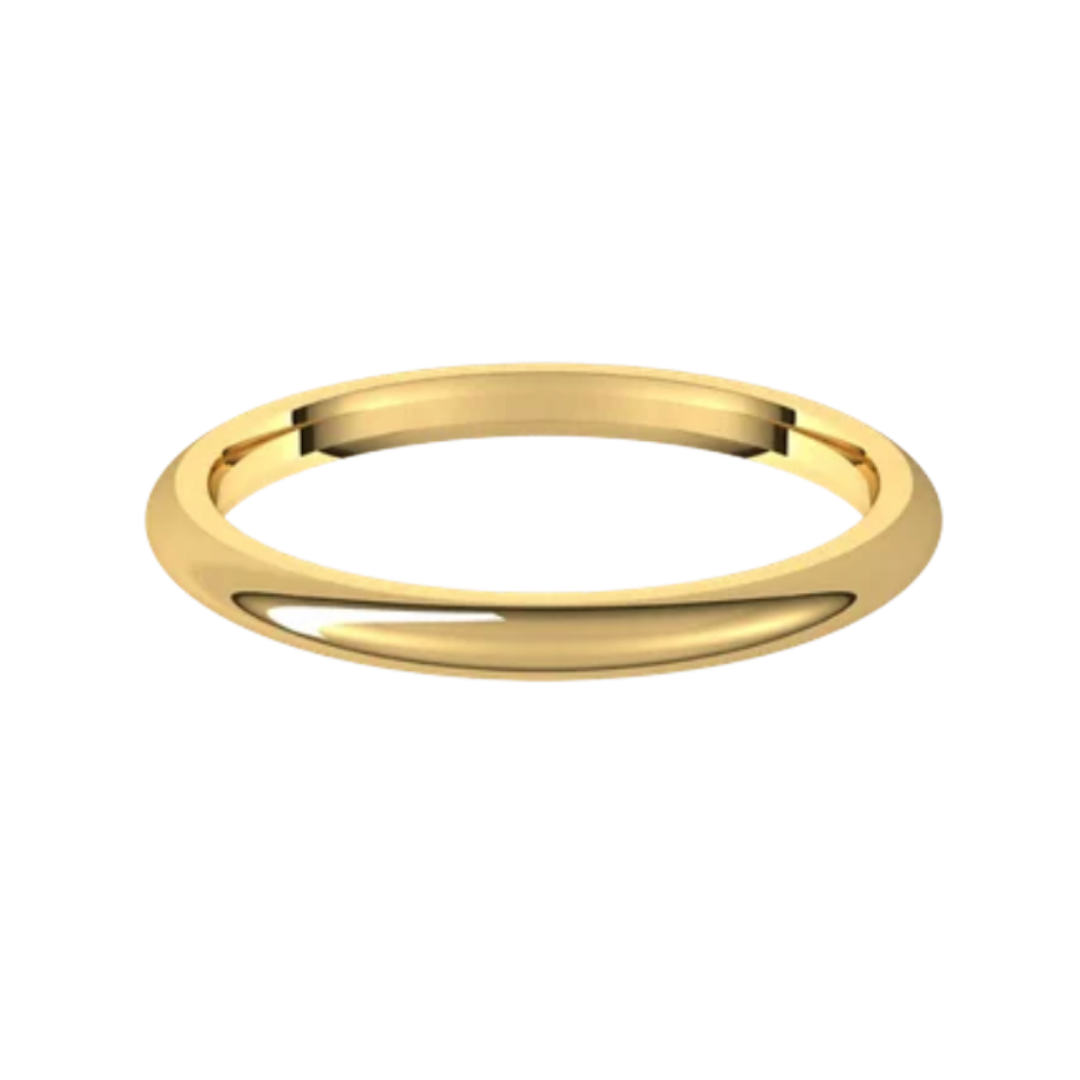 2mm Gold Stacking Spacer Band
