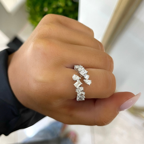 Anastasia Multi-Shape Crossover Diamond Ring