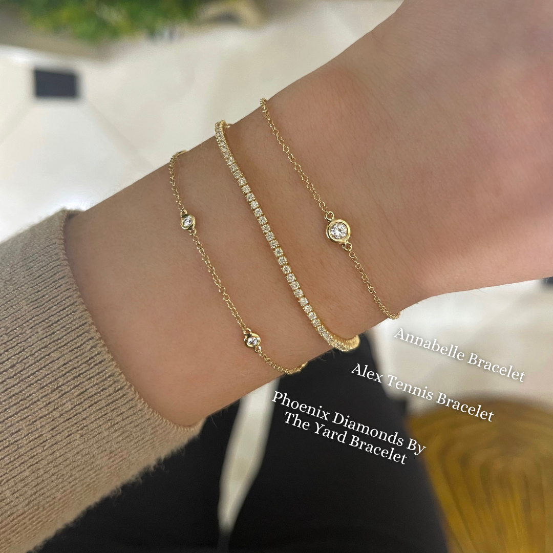 Annabelle Tiny Single Diamond Pendant Bracelet