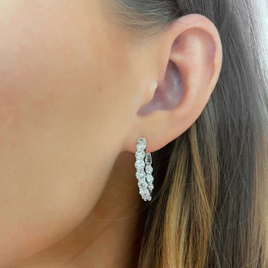 Calliope Diamond Hoop Earrings 4.00 ctw