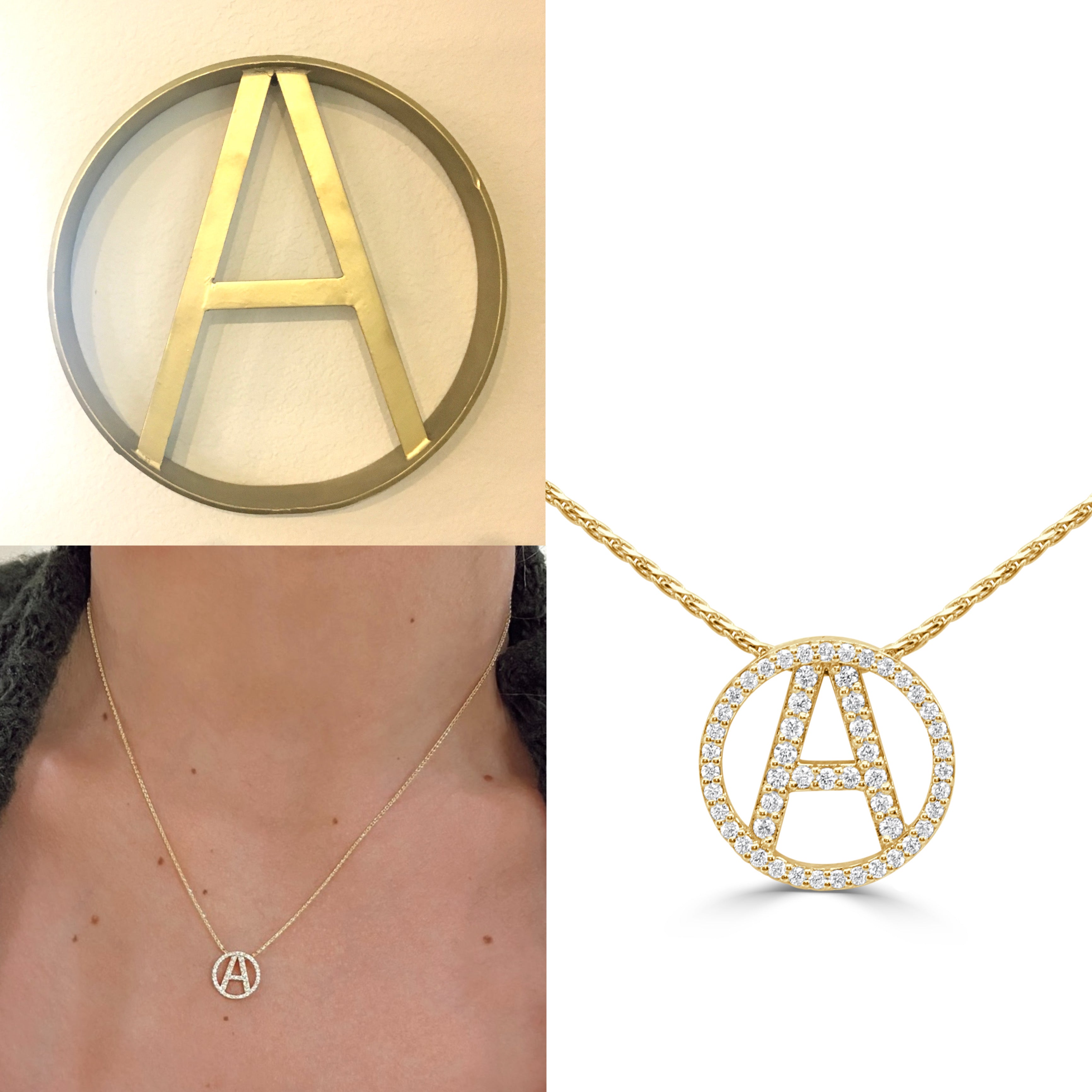 Gold & Mother of Pearl Initial Necklace - Mother Of Pearl – Dog tag initial  necklace – BaubleBar