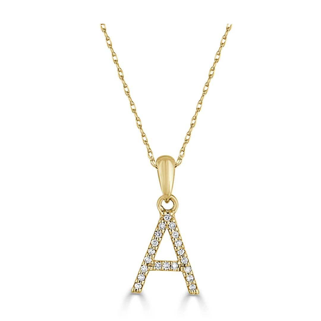 Dainty diamond 2025 initial necklace
