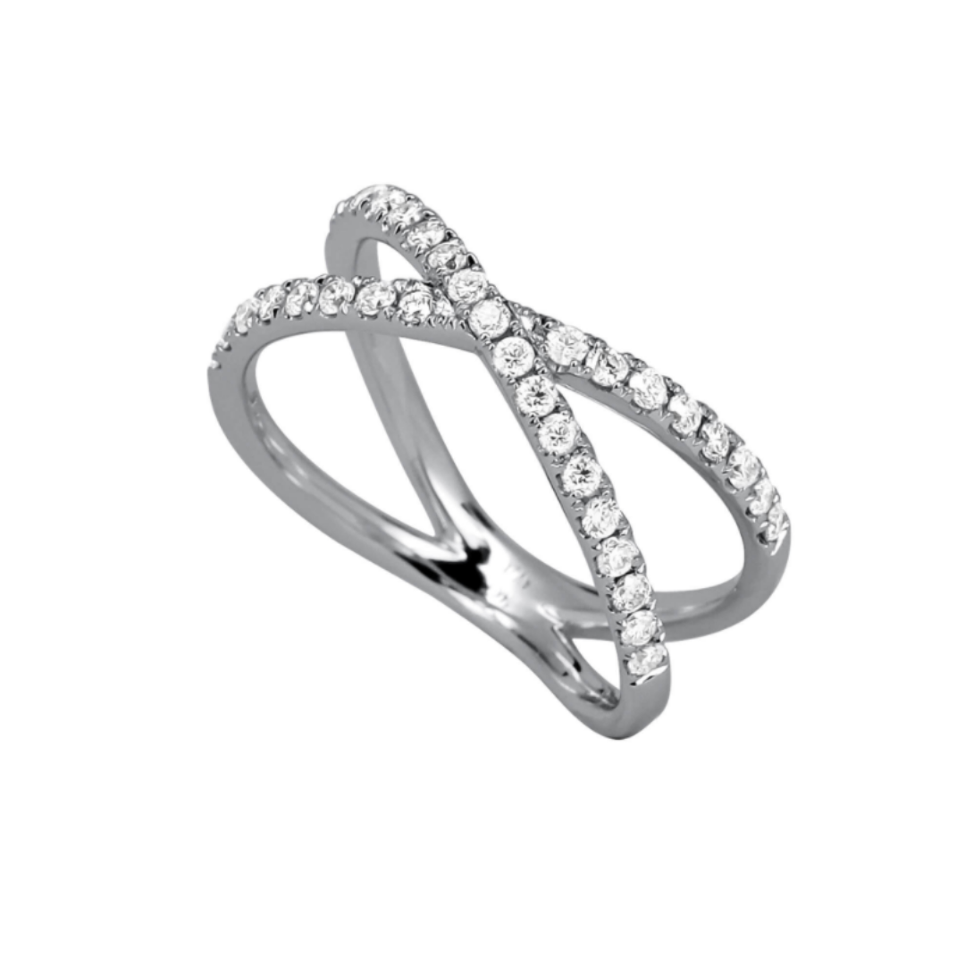 Davina Crossover Diamond Ring – RW Fine Jewelry