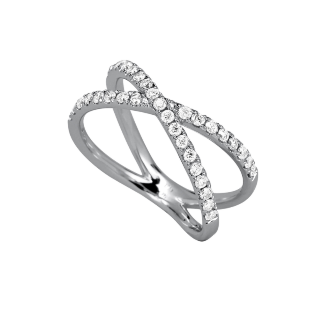 Davina Crossover Diamond Ring