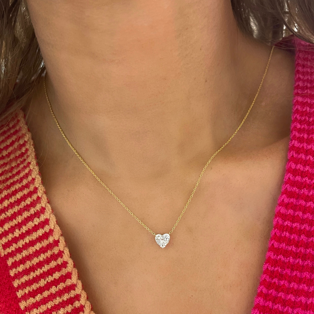 A diamond heart necklace deals