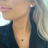 Emerald Link Necklace YG on model
