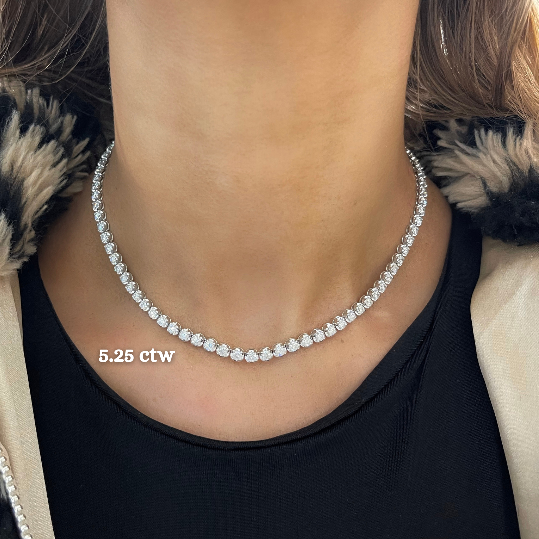 Everleigh Adjustable Diamond Tennis Collar Necklace RW Fine Jewelry