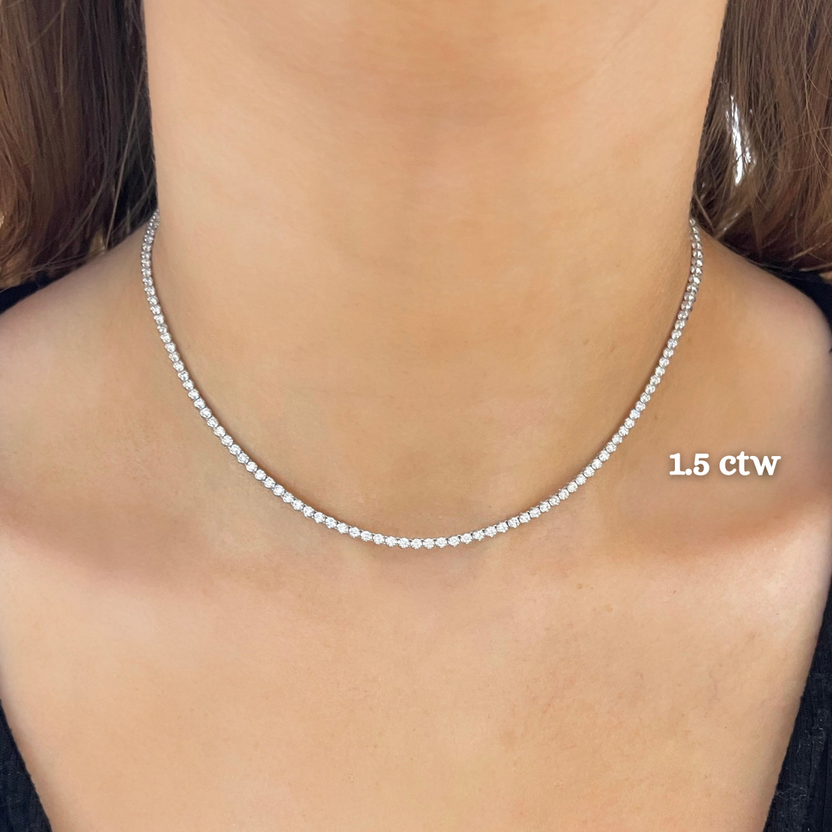 Everleigh Adjustable Diamond Tennis Collar Necklace RW Fine Jewelry