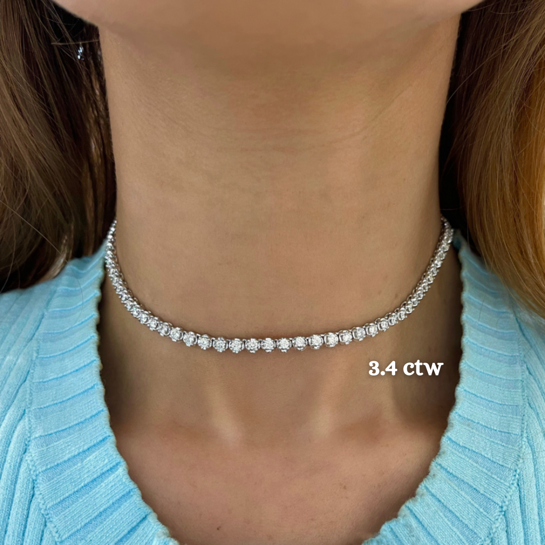 White collar necklace deals