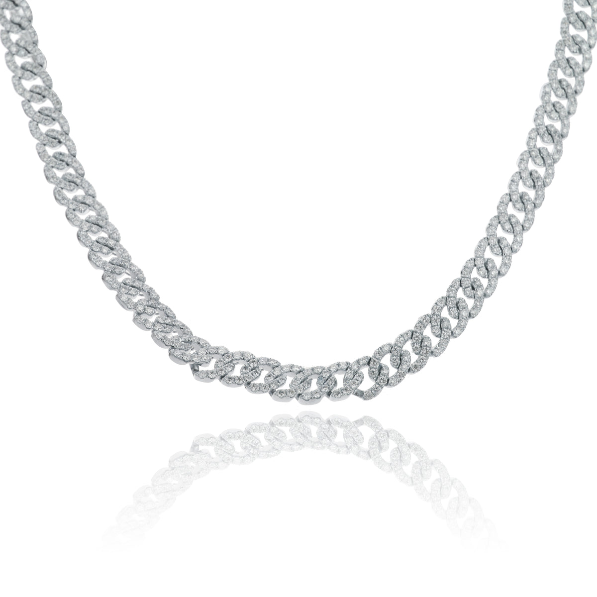 Gia Curb Link Pave Diamond Necklace
