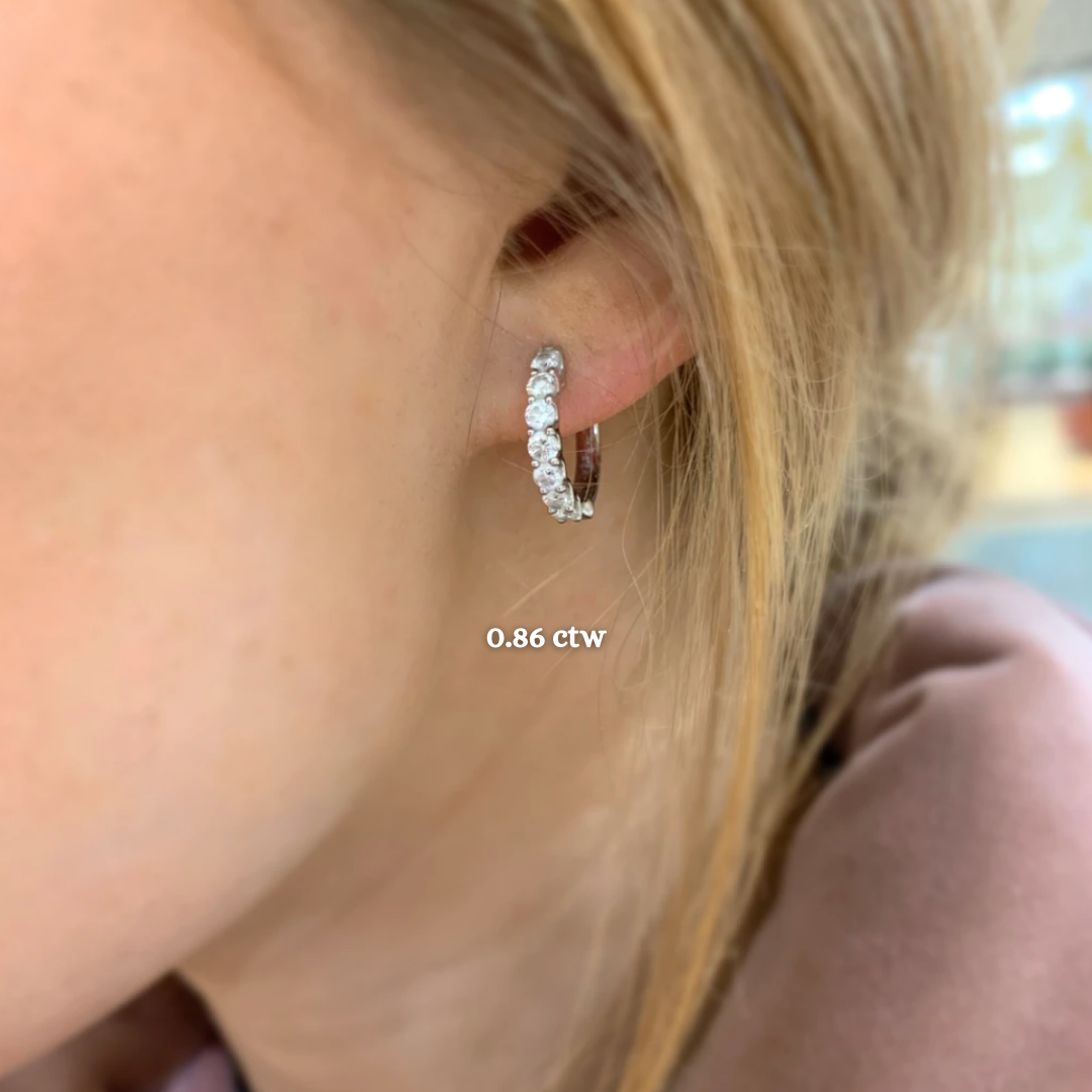 Sophia Diamond Huggie Earrings