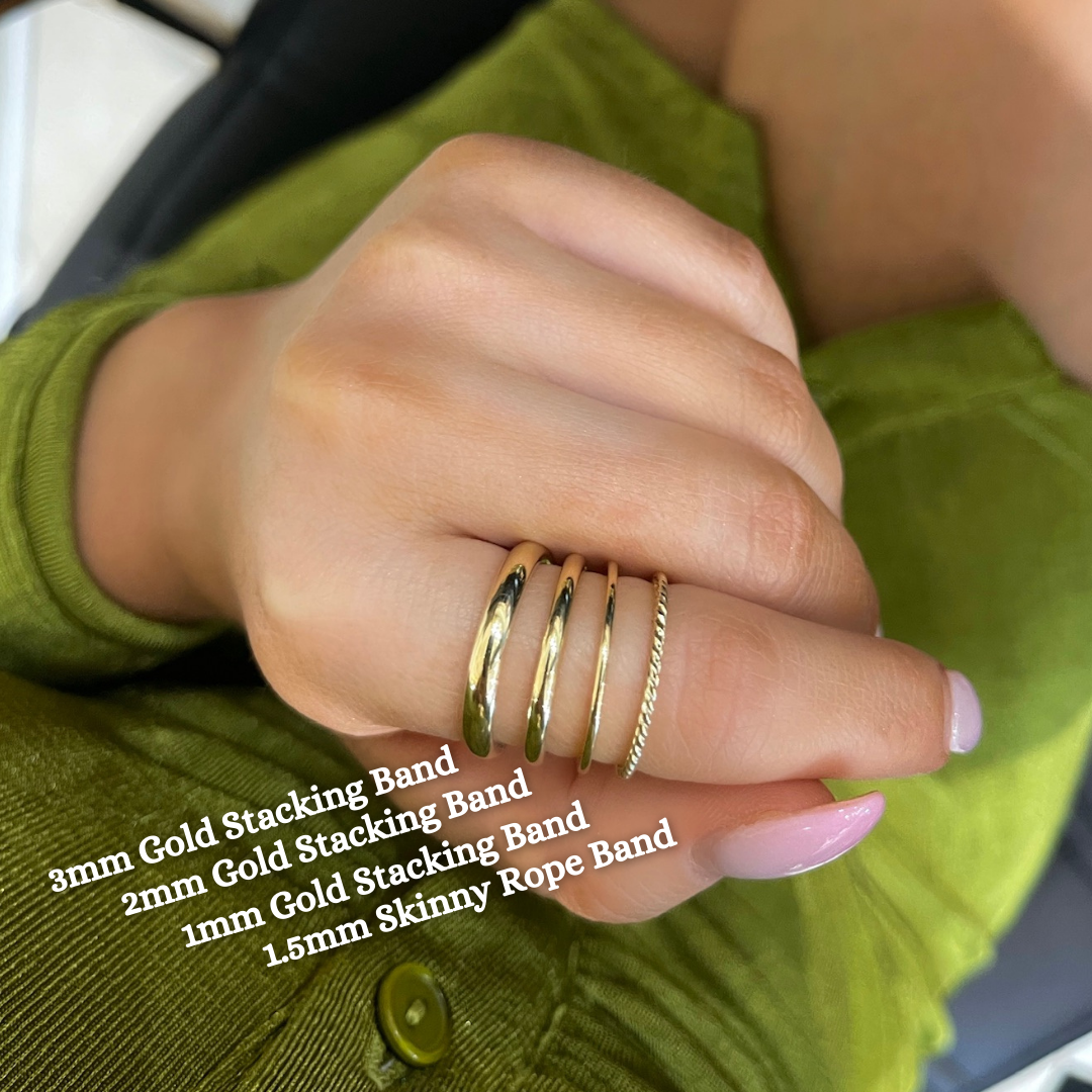 14k Gold Skinny Rope Eternity Band – RWFJ